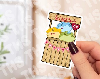 Bearded Dragon Kissing Booth Sticker