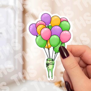 Frog Balloon Sticker