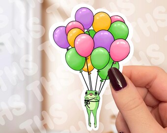 Frosch Ballon Sticker
