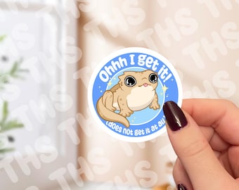 Clueless Beardie Sticker