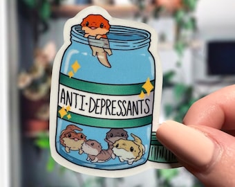 Bearded Dragon Antidepression Sticker