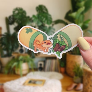 Bearded Dragon Pill Sticker