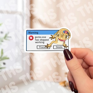 Gecko.exe Has Stopped Working Sticker