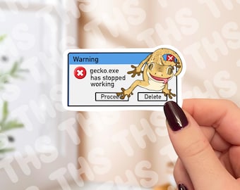 Sticker Gecko.exe werkt niet meer