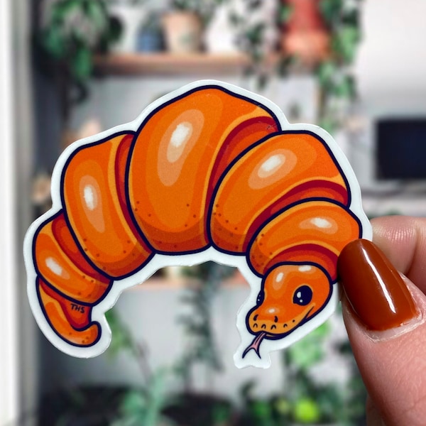 Snake Croissant Sticker