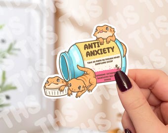 Bearded Dreagon Anti-Anxiety sticker