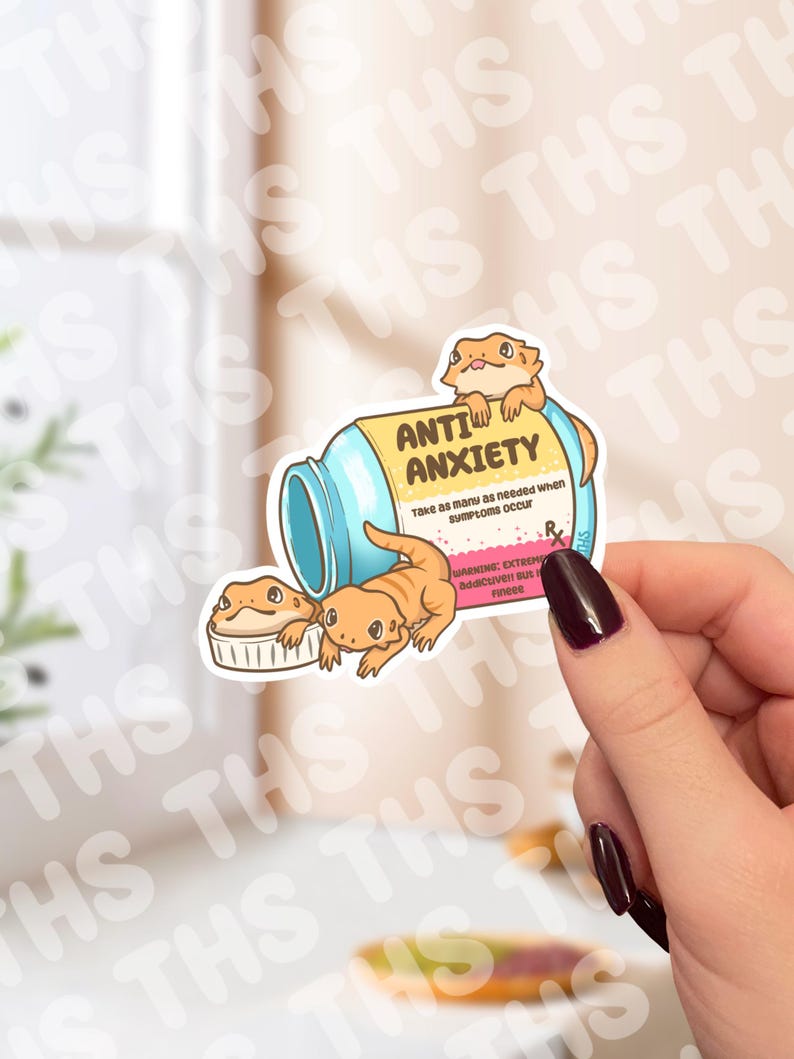 Bearded Dreagon Anti-Anxiety sticker image 1