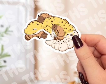 Sleepy Leopard Gecko Sticker
