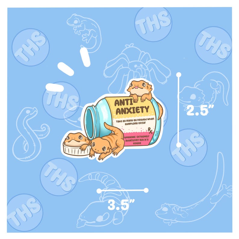 Bearded Dreagon Anti-Anxiety sticker image 2