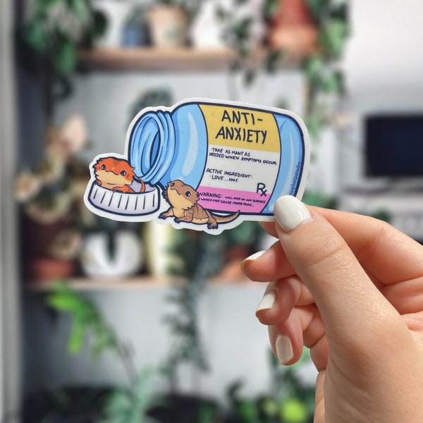 Bearded Dreagon Anti-Anxiety sticker