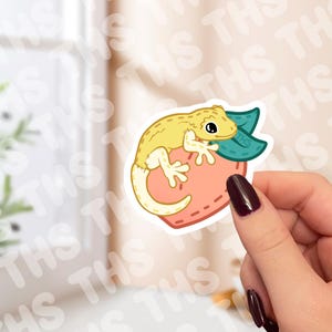 Sticker pêche gecko à crête