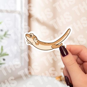 Crested Gecko Jump Sticker