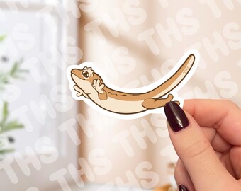 Crested Gecko Jump Sticker