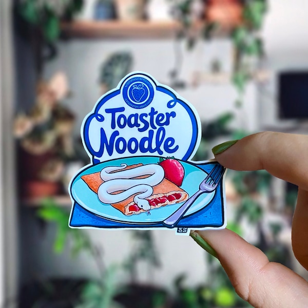 Toaster Noodle Ball Python Sticker