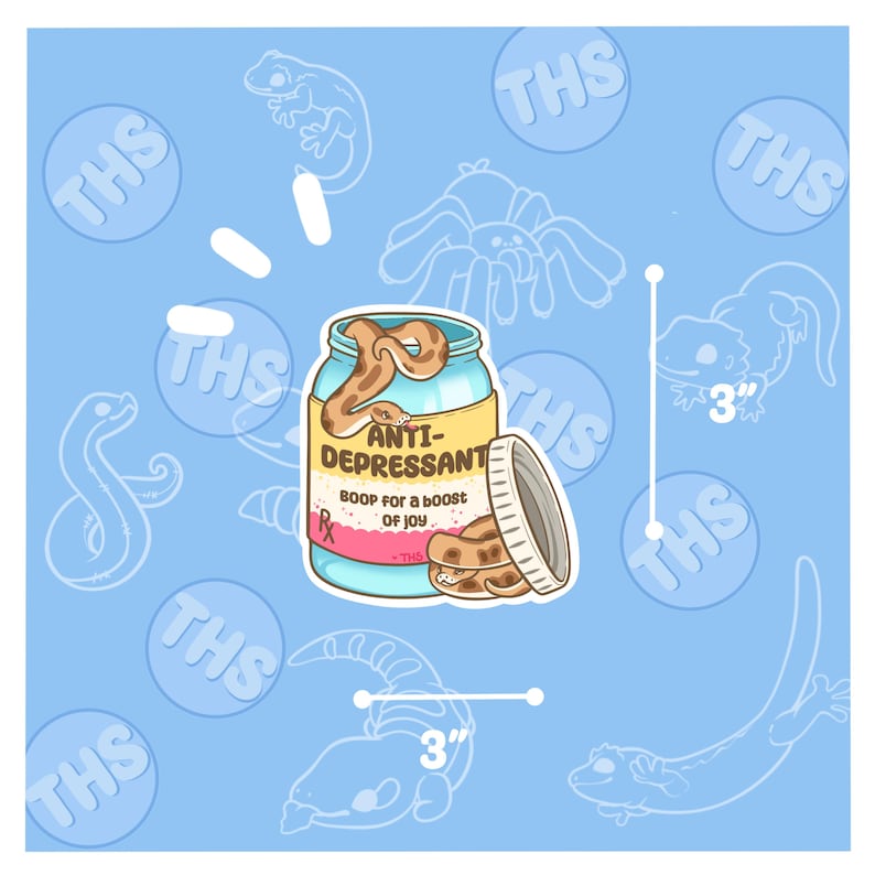 Königspython Anti-Depression Sticker Bild 2