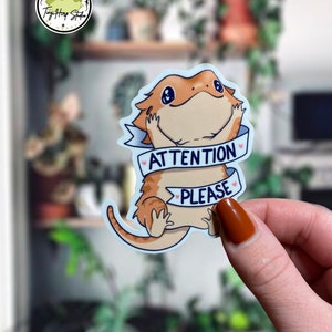 Attention Hog Bearded Dragon Sticker