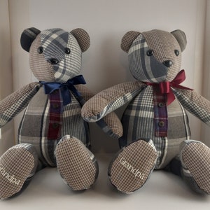 CUSTOM ORDER ONLY Memory Bear from a loved one's clothing image 7