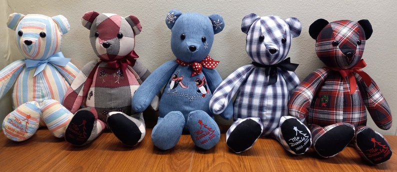 CUSTOM ORDER ONLY Memory Bear from a loved one's clothing image 5