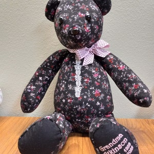 CUSTOM ORDER ONLY Memory Bear from a loved one's clothing image 10