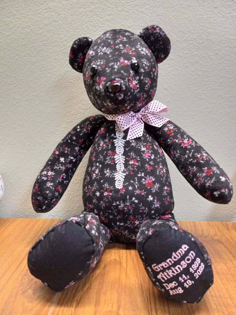 CUSTOM ORDER ONLY Memory Bear from a loved one's clothing image 10