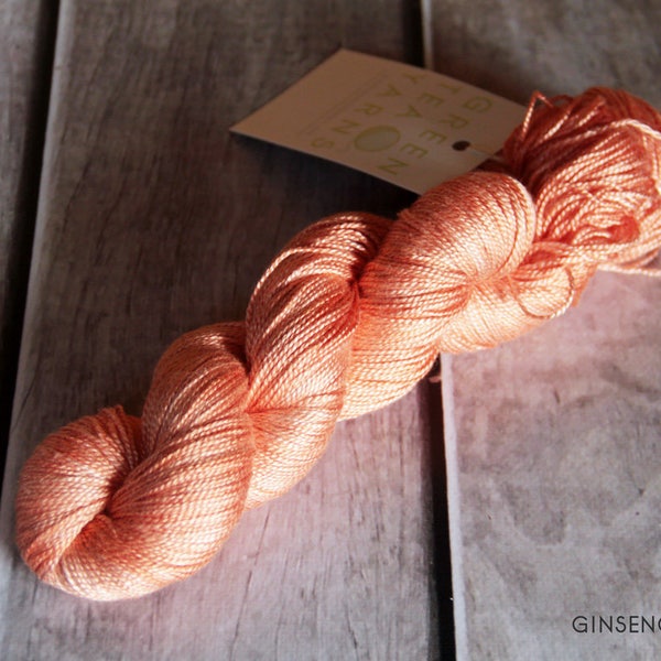 Flamingoes on Lake Nakuru on Ginseng fingering weight mulberry silk yarn, 4 ply, dto, dye to order, 400m, 100gms