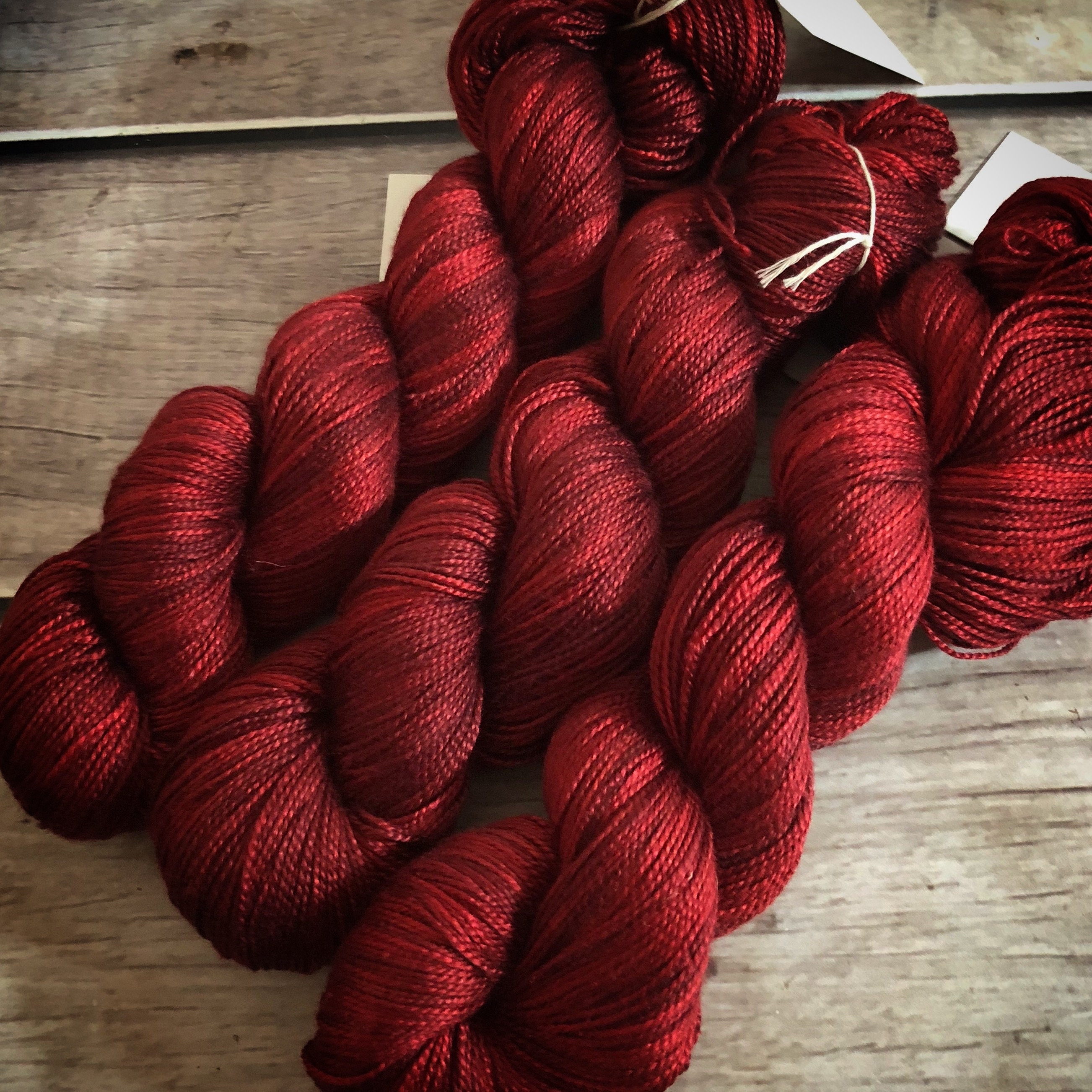 100% Italian Mulberry Silk Tube Yarn Lace / Fingering Weight Knit