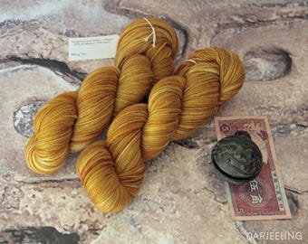 Ming Tile on Darjeeling sock yarn, The Forbidden Garden Collection, SW Aussie Merino/ nylon, 85/15, dto, dye to order, hand dyed, 100gms