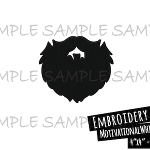 Machine Embroidery Beard 4&quot;x4&quot; - 10x10cm Loop / Bearded Man / Embroider Man Mask | zip .pes .xxx .jef .exp .vip .dst. .hus, .vp3  Download