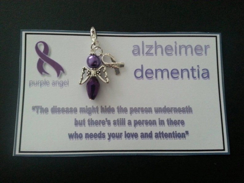 Alzheimer Dementia Awareness Purple Angel Bag Purse Charm Etsy UK