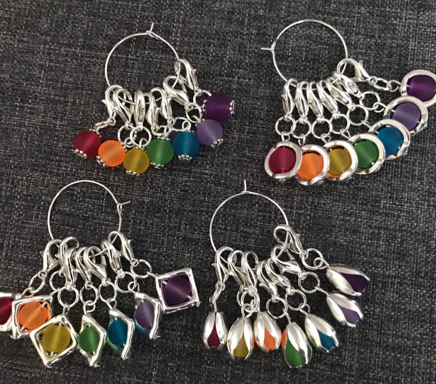 Rainbow Chakra Counters KNITTING//CROCHET Stitch Markers