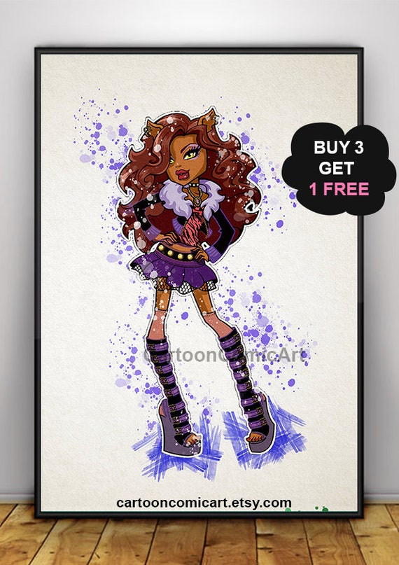 Monster High Wall Art Print Printable Monster High Decor Etsy