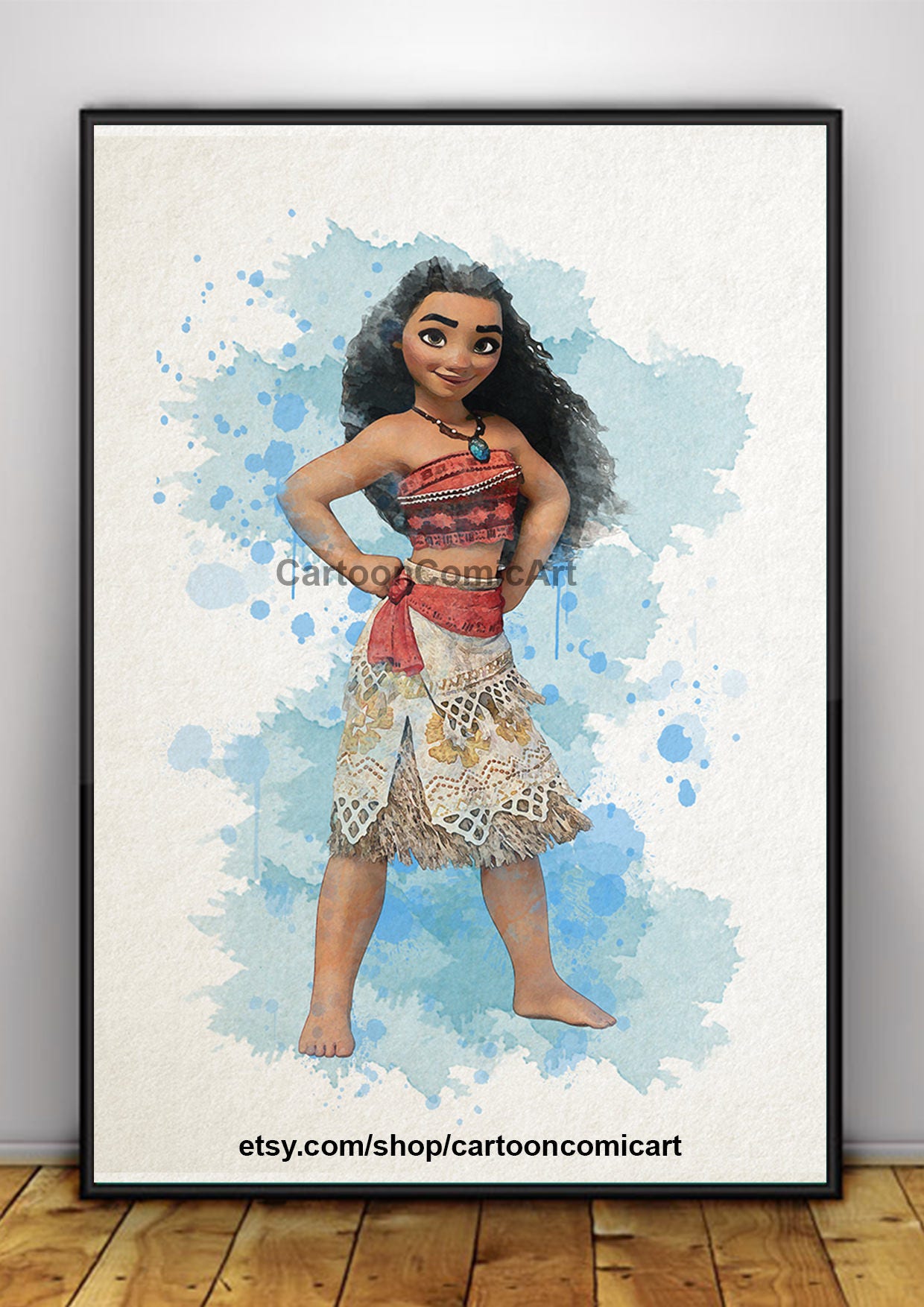 Moana Walt Disney Princess Poster Kids Art Print Kids Decor | Etsy