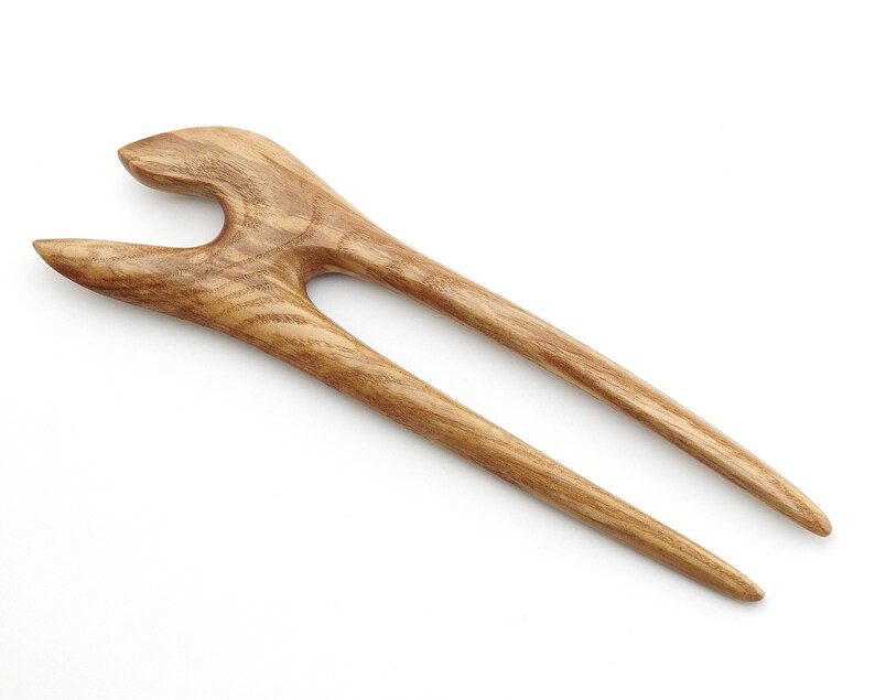 Wooden Hair Stick 2 Prong Hair Fork Accessories for Long Etsy