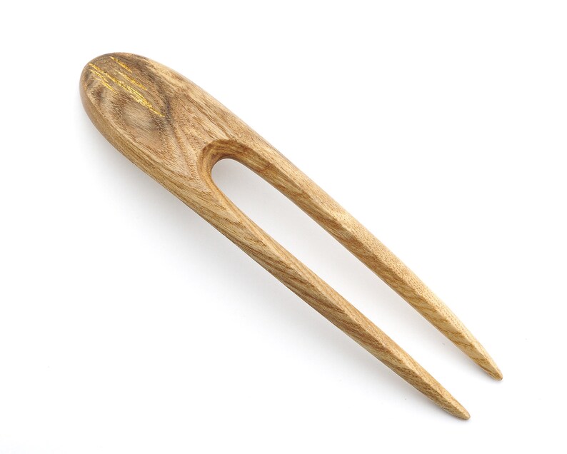 Wooden Hair Stick 2 Prong Hair Fork Accessories for Long Etsy