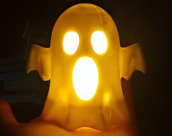 3D Printable Halloween Ghost Tealight Holder – STL File for 3D Printing | Spooky Candle Lantern Decoration | Digital Download -Unique Design