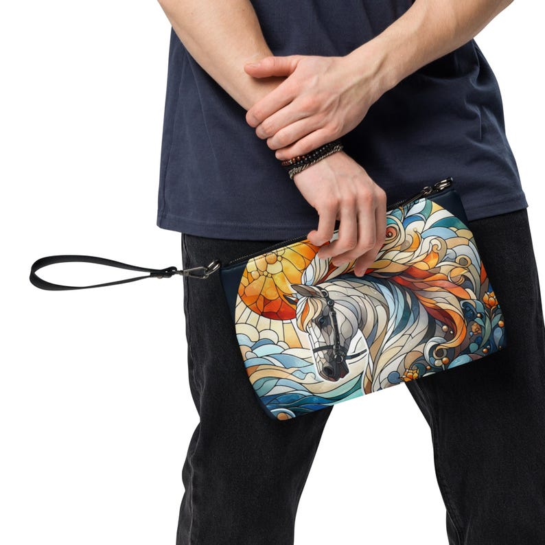 Stained Glass Horse 20 Crossbody bag