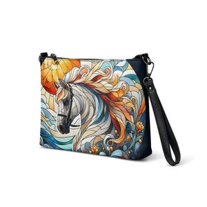 Stained Glass Horse 20 Crossbody bag