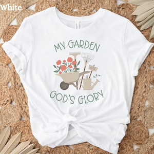 Christian Gardeners T-Shirt, Garden Green Thumb Gardener Gift, Gardening Plant Lover Shirt, Plant Lady Shirt, Botanical Bible Verse Tee