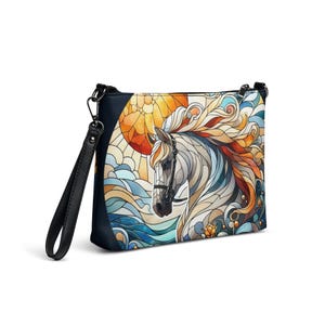 Stained Glass Horse 20 Crossbody bag