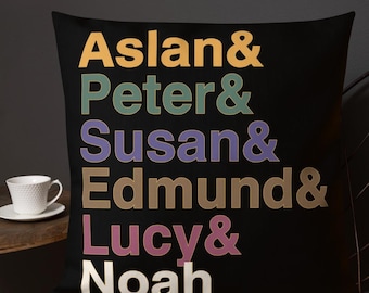 Custom Narnia Pillow, Personalized Lion Witch Wardrobe Cushion, Aslan Gift for Book Lover, CS Lewis Keepsake