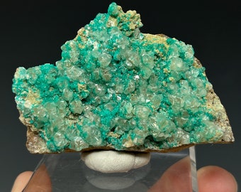 Dioptase and Calcite, Christmas Mine, Gila County, Arizona, USA