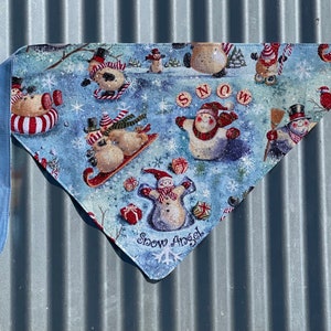 Sparkling Snowman Dog Bandana