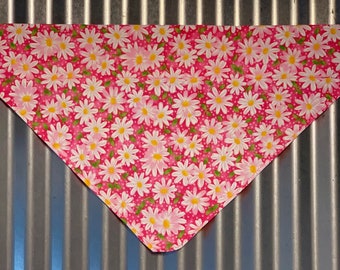 Pink Daisy Dog Bandana