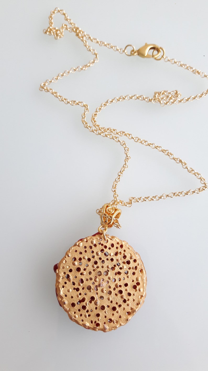 Red coral pendant and white pearl. Mediterranean red coral necklace and natural pearl