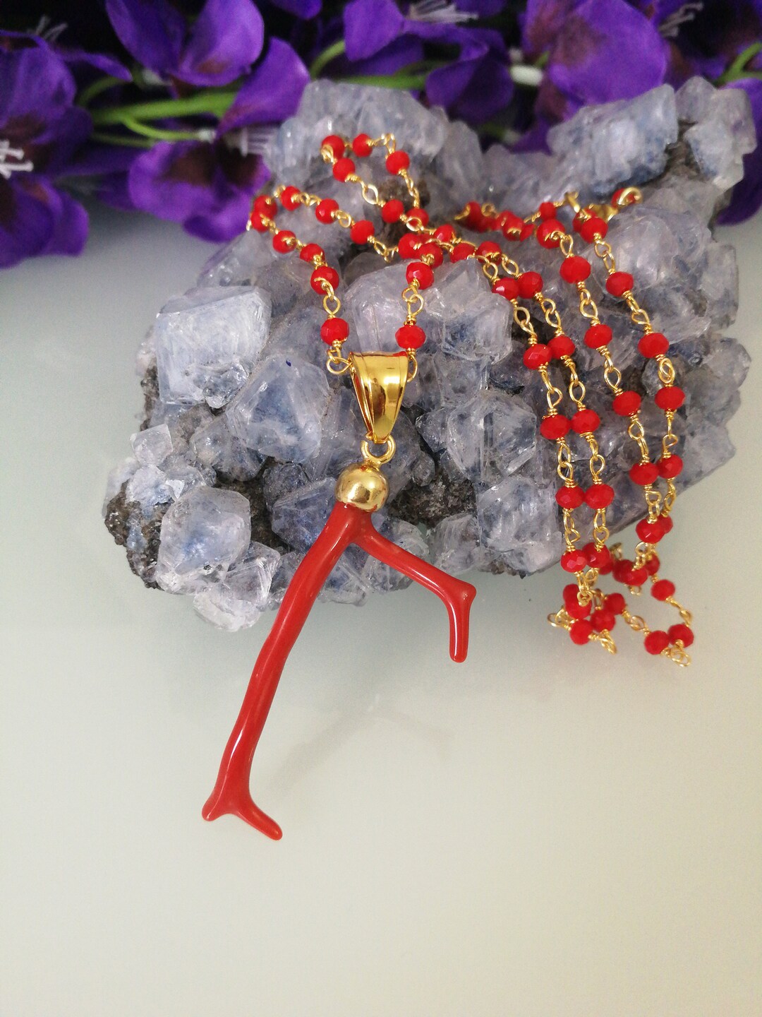 Perles De Corail Rouge Naturel Vintage – Corail Méditerranéen D’Italie – 115 Carats