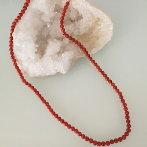 Natural red coral necklace. Women&#39;s necklace. Red coral beads.