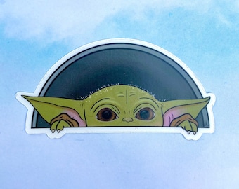 Claro bebé Grogu Star Wars Mandolorian Grogu decal