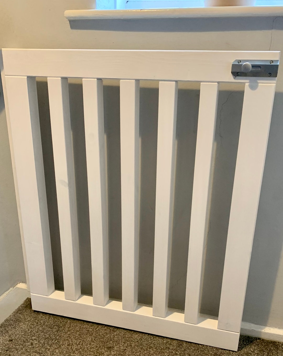 Wooden Stair Gate. Redwood Timber. Dog Gate Etsy