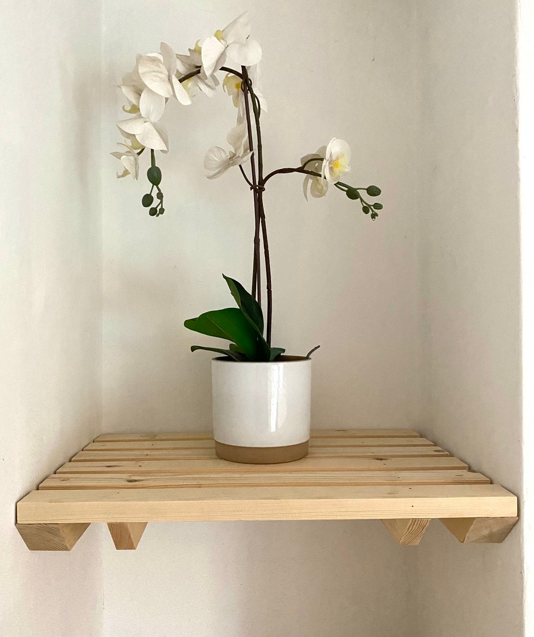 Wooden Slatted Shelf Storage Shelves Under Stairs Airing Cupboard Etsy UK