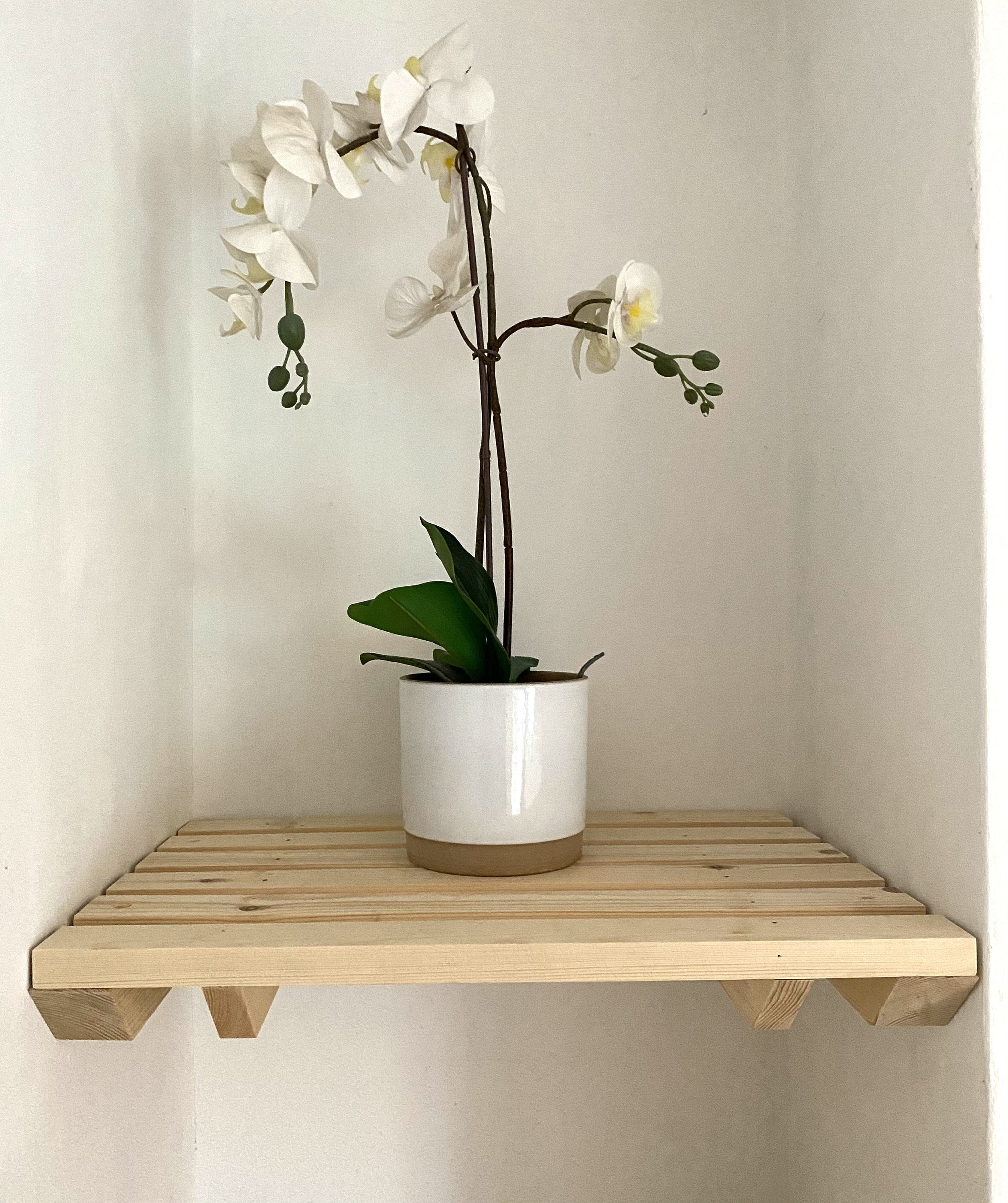 Wooden Slatted Shelf Storage Shelves Under Stairs Airing Cupboard Etsy UK